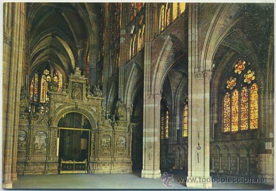 Postales: POSTAL DE LEON - CATEDRAL. CORO Y NAVE CENTRAL N&ordm; 61     P-CASTLE-416