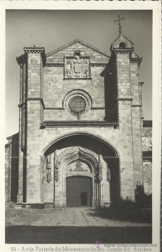 Postales: AVILA MONASTERIO SANTO TOMAS ESCRITA