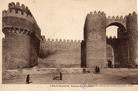 Postales: Avila. Murallas. Puerta del Alcazar