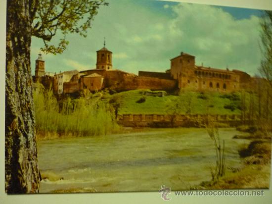Postales: postal almazan .- palacio conde altamira y rio duero
