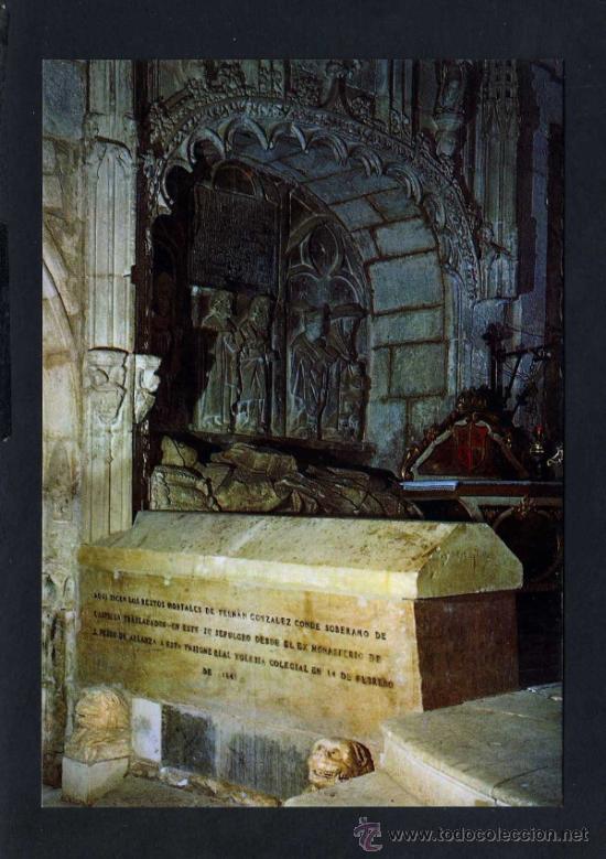 Postales: Covarrubias. *Tumba...* Ed. A. Subirats n&ordm; 5. Nueva. Ver dorso.
