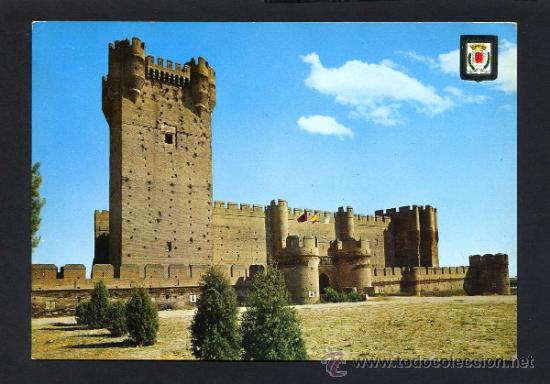 Postales: Medina del Campo. Ed. Subirats n&ordm; 5. Escudo rojo. Circulada 1969 matasellos estaci&oacute;n.