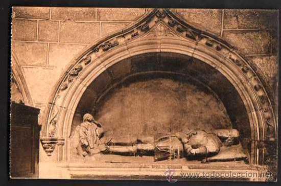 Postales: 19. Avila. Catedral. Sepulcro de Sancho D&aacute;vila. L. Roisin. No circulada.