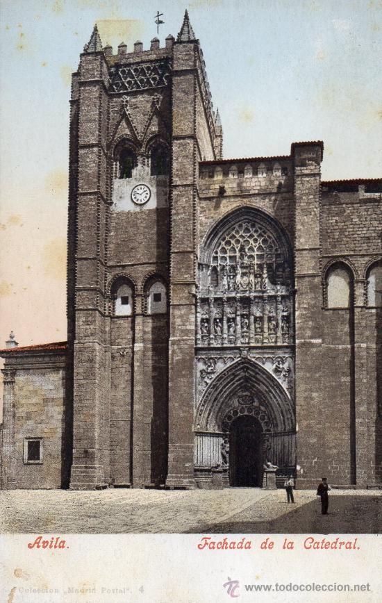 Postales: Avila. fachada de la catedral. purguer 3702