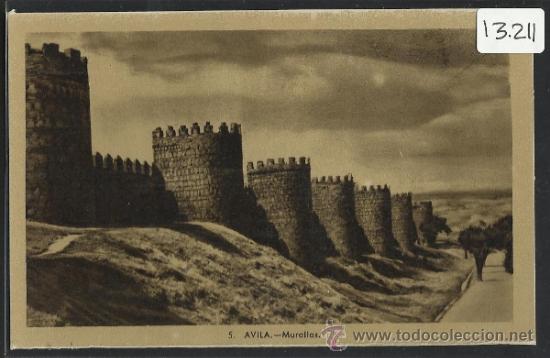 Postales: AVILA - 5 - MURALLAS - HELIOTIPIA ARTISTICA - (13.211)