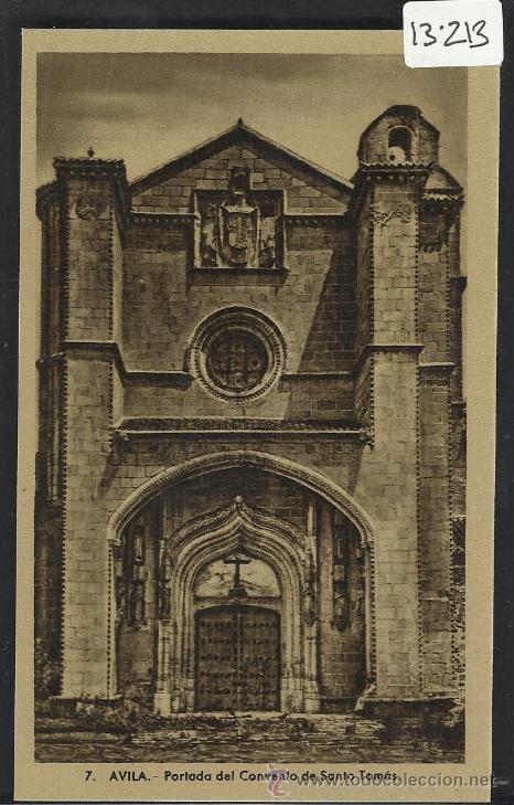 Postales: AVILA - 7 - PORTADA DEL CONVENTO DE SANTO TOMAS - HELIOTIPIA ARTISTICA - (13.213)