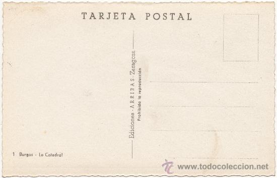 Postales: BURGOS.- LA CATEDRAL. - Foto 2
