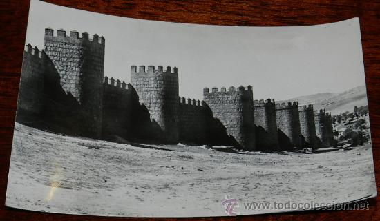 Postales: ANTIGUA FOTO POSTAL DE AVILA, N. 64, MURALLAS, HELITIOPIA ARTISTICA ESPA&Ntilde;OLA, NO CIRCULADA.