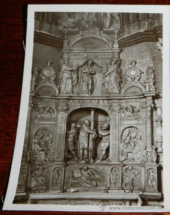 Postales: ANTIGUA FOTOGRAFIA DE LA CATEDRAL DE AVILA, ALTAR DE SAN BERNABE EN ALABASTRO, NO PONE EDITORIAL, TA