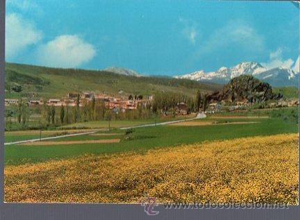Postkarten: TARJETA POSTAL DE CERVERA DEL RIO PISUERGA - PRIMAVERA. AL FONDO PE&Ntilde;A BARRIO Y CURUVACAS. N&ordm; 3