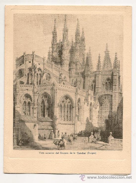 Postales: CATEDRAL DE BURGOS 1952 PASCUA DE NAVIDAD MUY BONITA