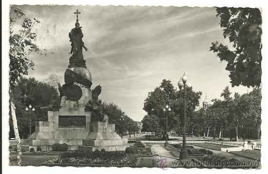 Postales: VALLADOLID.-PASEO DE CAMPO GRANDE,MONUMENTO A COLON.-EDICIONES GARCIA GARRABELLA N&ordm; 48