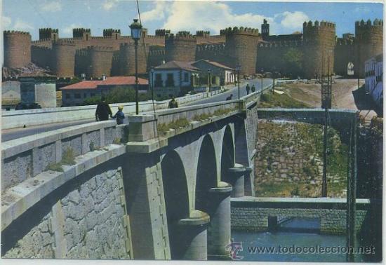Postales: POSTAL DE AVILA. PUENTE SOBRE EL ADAJA Y MURALLAS N&ordm; 29    P-CASTLE-484