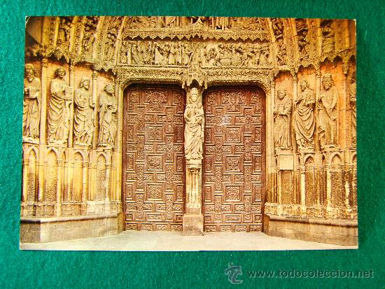Postales: LEON - CATEDRAL - PUERTA DE NTRA. SRA. LA BLANCA -CASTILLA Y LEON -N&ordm; 49 -POSTAL SIN USAR - A&Ntilde;O 1969