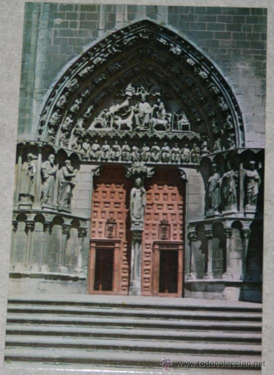 Postales: Puerta del Sarmental de la catedral de Burgos