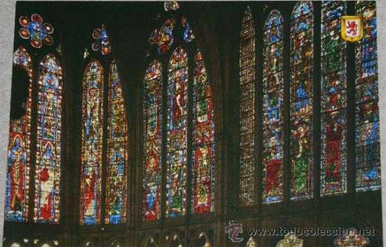 Postales: Postal del interior de la catedral de Le&oacute;n - Foto 1