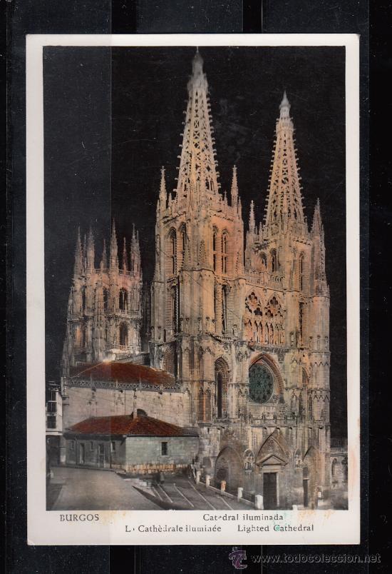 Postales: BURGOS. CATEDRAL ILUMINADA - Foto 1