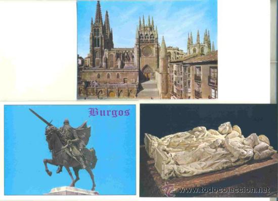 Postales: 8 postales + 2 estampas de Burgos - Foto 3