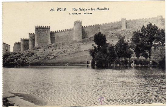 Postales: BONITA POSTAL - AVILA - RIO ADAJA Y LAS MURALLAS