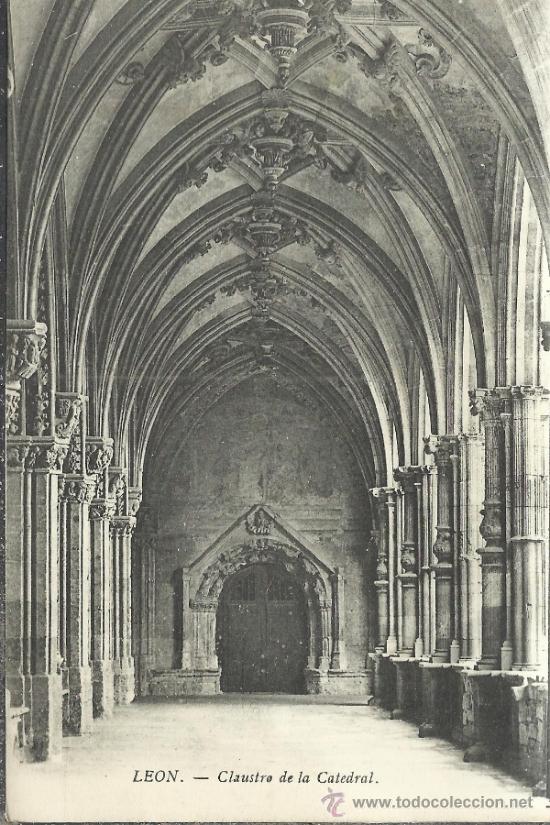 Postales: LEON CLAUSTRO DE LA CATEDRAL SIN ESCRIBIR - Foto 1