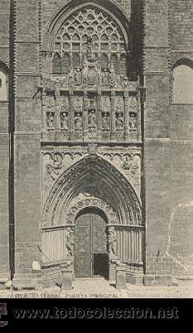 Postales: AVILA - Catedral, puerta principal - Foto 1