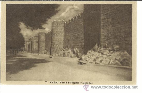 Postales: AVILA PASEO RASTRO Y MURALLAS SIN ESCRIBIR