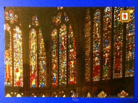 Postales: LE&Oacute;N - VIDRIERAS DE LA CATEDRAL - Foto 1