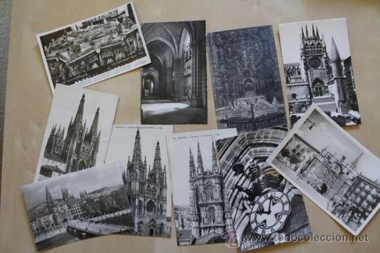 Postales: Lote de 10 postales antiguas de la CAtedral de Burgos.