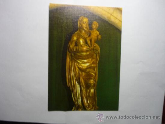 Postales: postal paredes de nava -museo sta.eulalia - talla virgen con el ni&ntilde;o