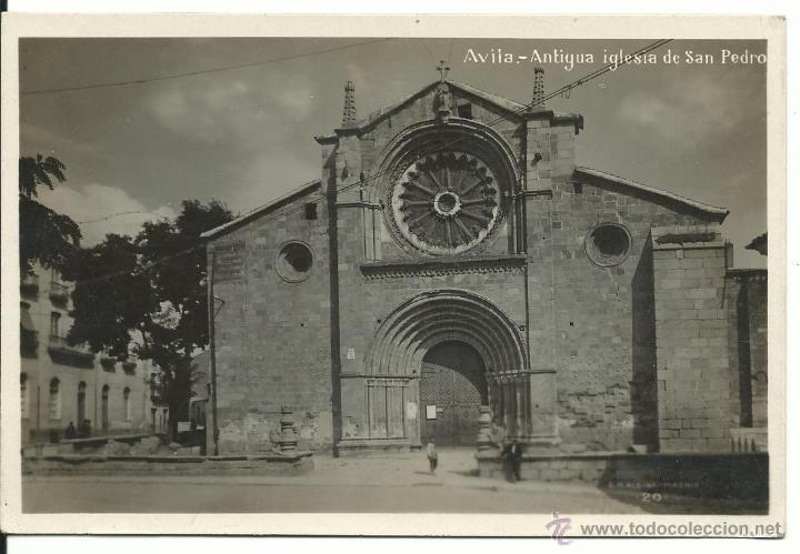 Postales: AVILA.-ANTIGUA IGLESIA DE SAN PEDRO.-FOTO MARGAR&Aacute;