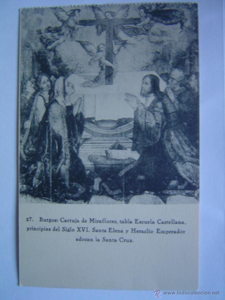 Postales: POSTAL DE BURGOS.-CARTUJA DE MIRAFLORES, TABLA ESCUELA CASTELLANA, PRINCIPIO DEL SIGLO XVI