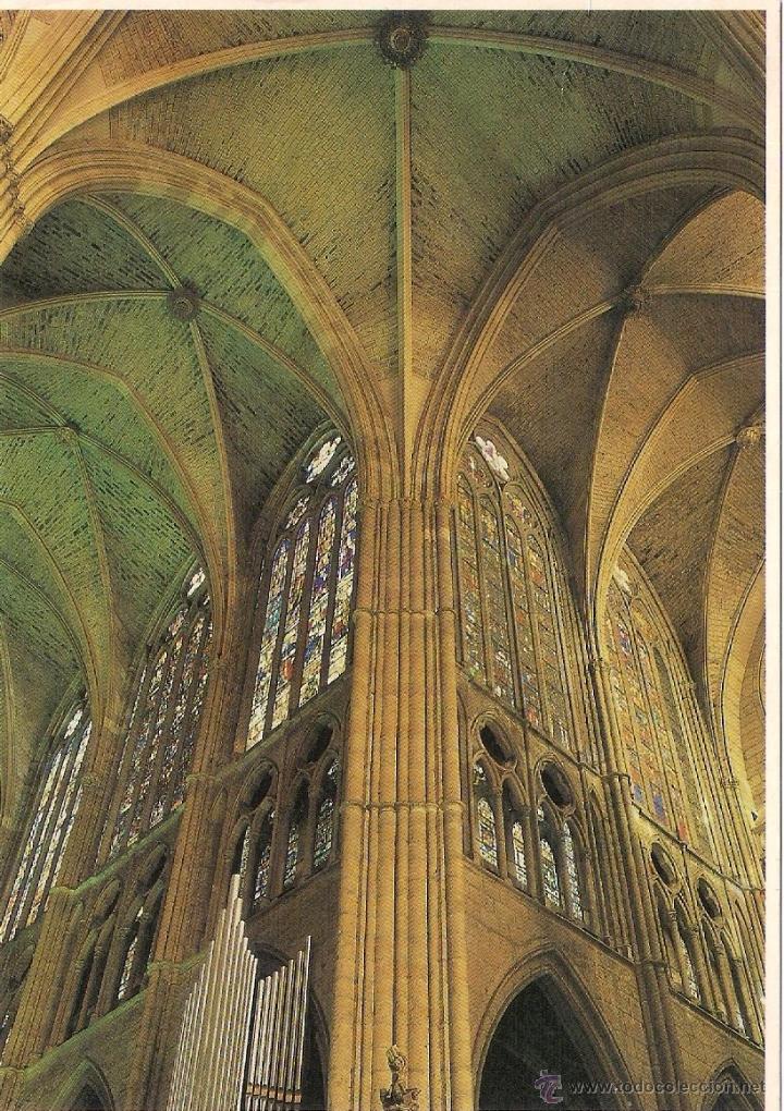Postales: Postal de la catedral de Le&oacute;n, mediados de la d&eacute;cada de 1990