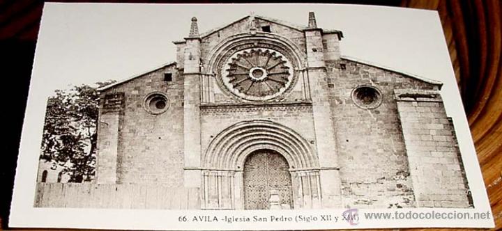 Postales: ANTIGUA POSTAL DE AVILA - IGLESIA DE SAN PEDRO - SIGLO XII Y XIII - ED.L.ROISIN - NO CIRCULADA.
