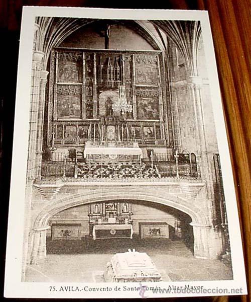 Postales: ANTIGUA POSTAL DE AVILA - CONVENTO DE SANTO TOMAS - ALTAR MAYOR - ED.L.ROISIN - NO CIRCULADA.