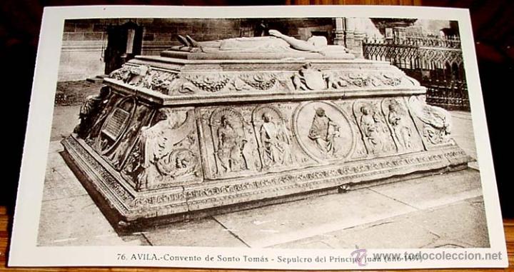 Postales: ANTIGUA POSTAL DE AVILA - CONVENTO DE SANTO TOMAS - SEPULCRO DEL PRINCIPE JUAN A&Ntilde;O 1497 - ED.L.ROISI