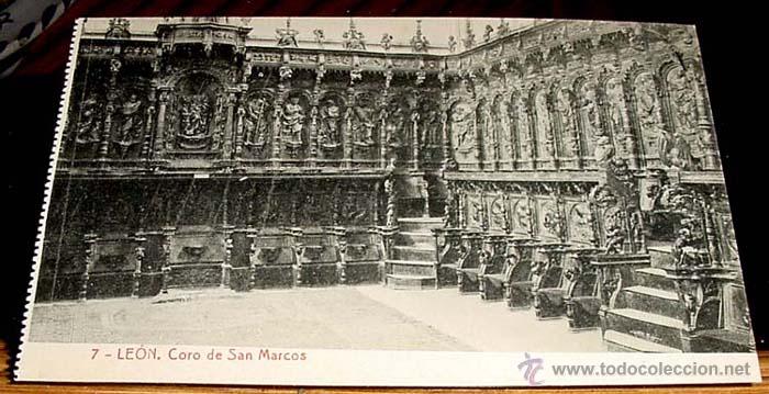 Postales: ANTIGUA FOTO POSTAL DE CASTILLA LEON - LEON - CORO DE SAN MARCOS - NO CIRCULADA - ED. THOMAS.
