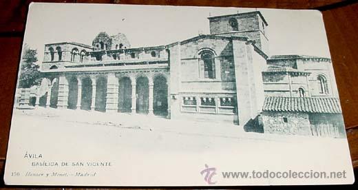Postales: ANTIGUA  POSTAL  DE AVILA -  BASILICA DE SAN VICENTE - HAUSER Y MENET - SIN DIVIDIR Y SIN CIRCULAR