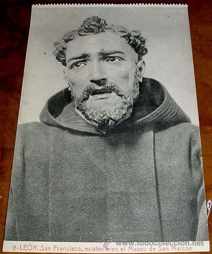 Postales: ANTIGUA POSTAL DE LEON - SAN FRANCISCO, EXISTENTE EN EL MUSEO DE SAN MARCOS - FOTOTIPIA THOMAS BARCE