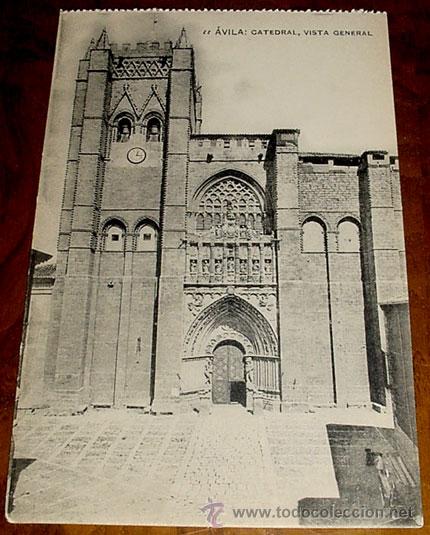 Postales: ANTIGUA POSTAL DE AVILA - CATEDRAL, VISTA GENERAL . HAUSER Y MENET . SIN CIRCULAR