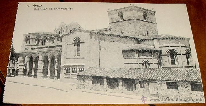 Postales: ANTIGUA POSTAL DE AVILA - BASILICA DE SAN VICENTE. HAUSER Y MENET . SIN CIRCULAR