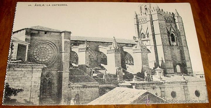 Postales: ANTIGUA POSTAL DE AVILA - LA CATEDRAL. HAUSER Y MENET . SIN CIRCULAR