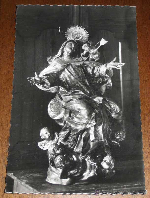 Postales: ANTIGUA FOTO POSTAL DE AVILA - IGLESIA DE SANTA TERESA - IMAGEN EN PLATA DE LA SANTA - N&ordm; 63 - ED. G