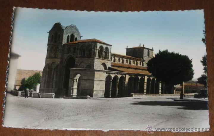 Postales: ANTIGUA FOTO POSTAL COLOREADA DE AVILA - N&ordm; 43 - BASILICA DE SAN VICENTE - ED. ARTIGOT - NO CIRCULAD
