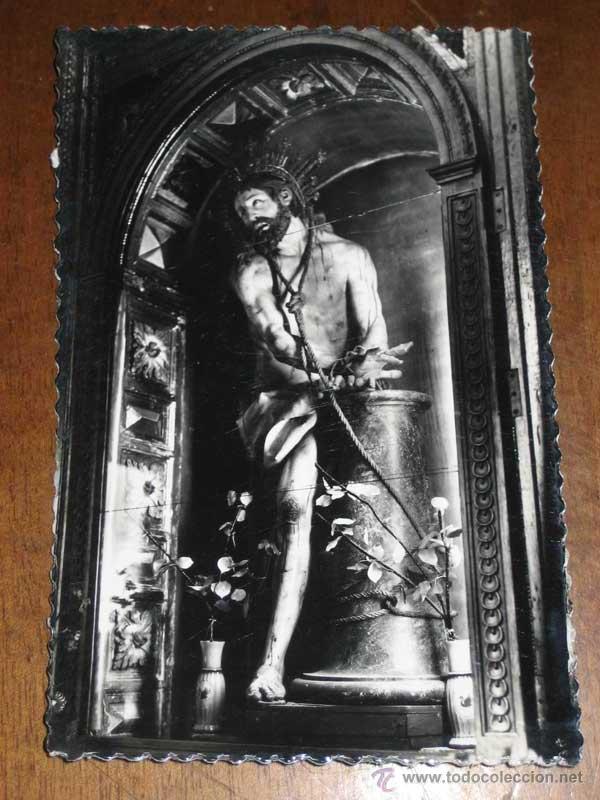 Postales: ANTIGUA FOTO POSTAL DE AVILA - N&ordm; 39 - JESUS ATADO A LA COLUMNA CTO. PP. CARMELITAS - ED. ARTIGOT -
