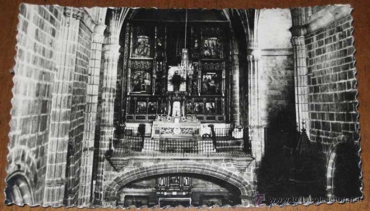 Postales: ANTIGUA FOTO POSTAL DE AVILA - N&ordm; 58 - REAL MONASTERIO DE STO. TOMAS - NAVE CENTRAL Y ALTAR MAYOR -