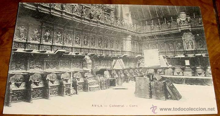 Postales: ANTIGUA POSTAL DE AVILA - CATEDRAL, CORO - ED. LUCAS MARTIN - NO CIRCULADA.