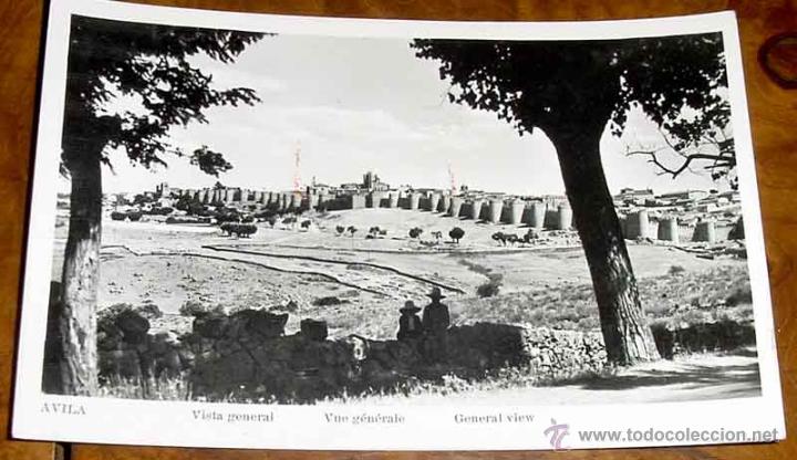 Postales: ANTIGUA FOTO POSTAL DE AVILA . VISTA GENERAL - ESCRITA