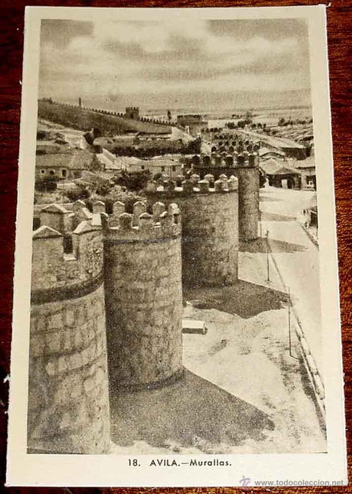 Postales: ANTIGUA FOTO POSTAL DE AVILA - MURALLAS - NO CIRCULADA - ED. HELITIOPIA ARTISTICA ESPA&Ntilde;OLA.