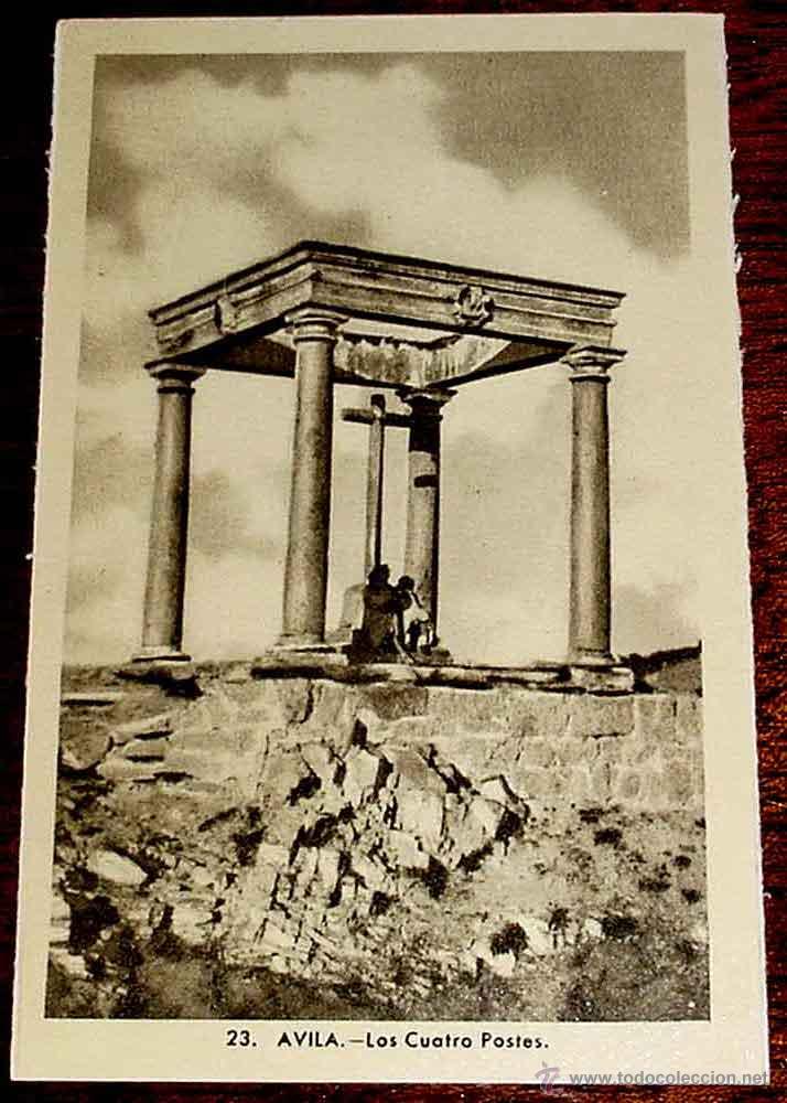 Postales: ANTIGUA FOTO POSTAL DE AVILA - LOS CUATRO POSTES - NO CIRCULADA - ED. HELITIOPIA ARTISTICA ESPA&Ntilde;OLA.