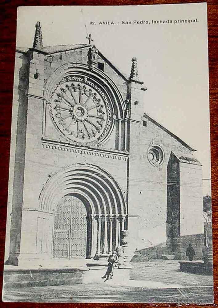 Postales: ANTIGUA POSTAL DE AVILA - SAN PEDRO, FACHADA PRINCIPAL - ED. LACOSTE - NO CIRCULADA.
